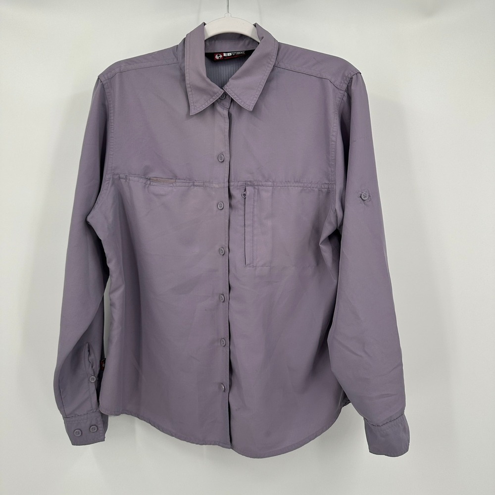 EBtek Eddie‎ Bauer Womens Minimalist Utility Shirt Size L Travel Outdoor Hiking